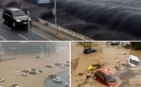 ⛵9.1 magnitude earthquake also causes a large Tidal in the city of… See more